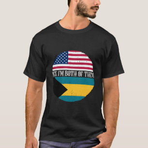 Bahamas-Shirt-Amerikaner und Bahamianer-Fahnen T-Shirt