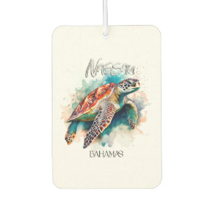 Bahamas Sitz Schildkröte Bahamianische Flagge Stra Autolufterfrischer
