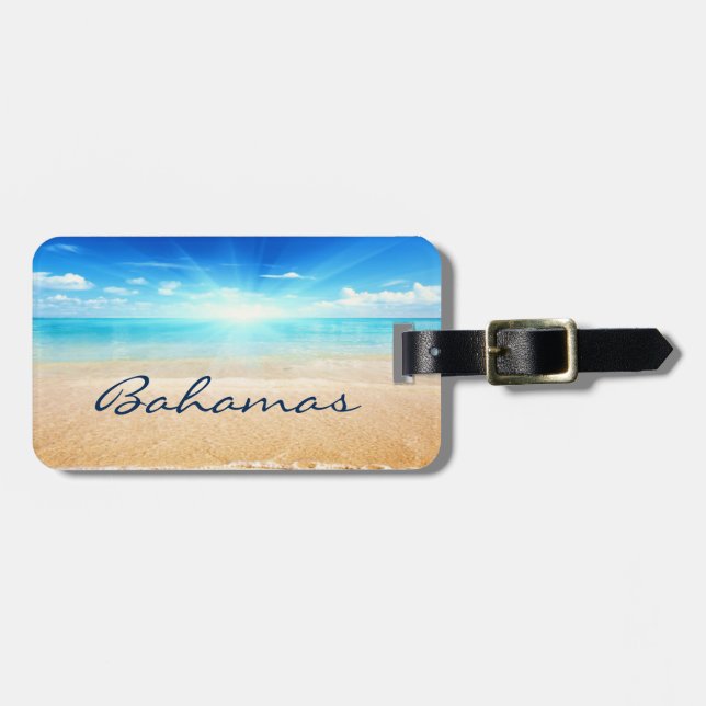 Bahamas Sonnenaufgang Gepäckanhänger (Vorderseite horizontal)