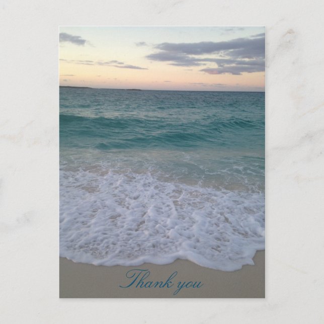 Bahamas Sonnenuntergang danke Postkarte (Vorderseite)
