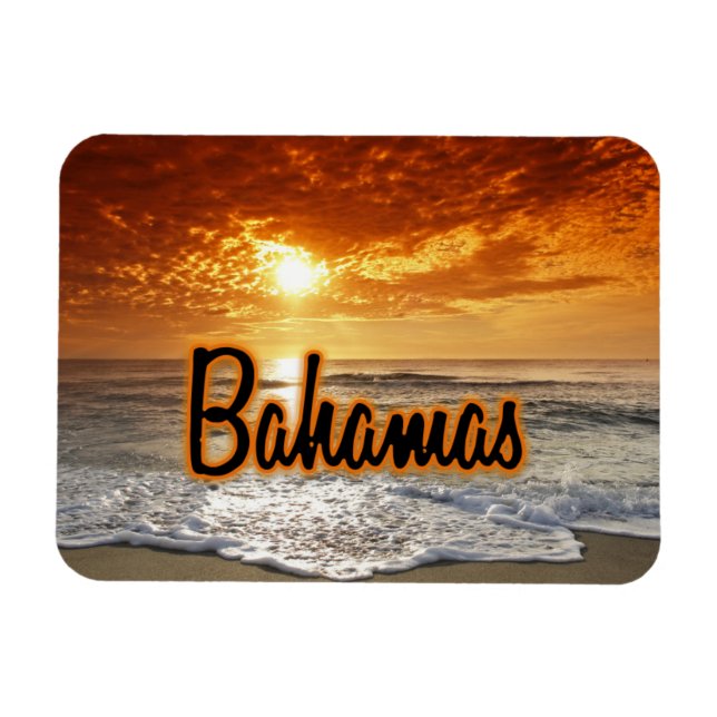 Bahamas Sonnenuntergang Magnet (Horizontal)