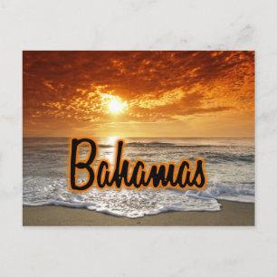 Bahamas-Sonnenuntergang Postkarte