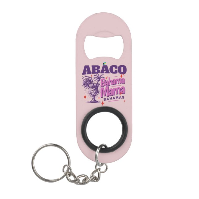 Bahamas Souvenir Geschenk: Abaco Bahamas Bahama Ma Mini Flaschenöffner (Vorderseite)