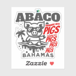 Bahamas Souvenir Geschenk: Abaco Bahamas Schwimmsc Aufkleber