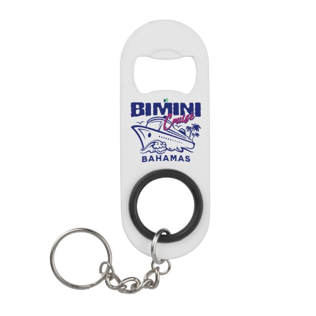 Bahamas Souvenir Geschenk : Bimini Bahamas Cruise Mini Flaschenöffner (Vorderseite)