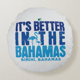 Bahamas Souvenir Geschenk : Bimini Bahamas Cruise Rundes Kissen