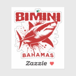 Bahamas Souvenir Geschenk: Bimini Bahamas Shark Fi Aufkleber