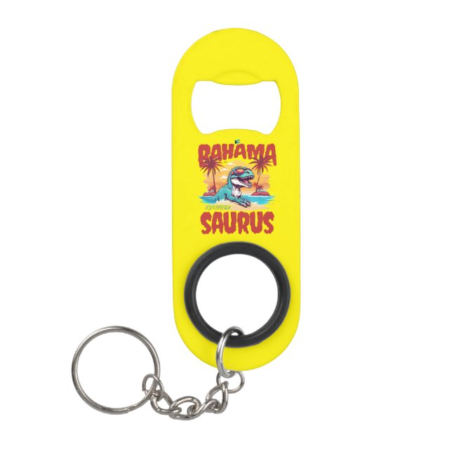 Bahamas Souvenir Geschenk : Eleuthera Bahama Sauru Mini Flaschenöffner (Vorderseite)