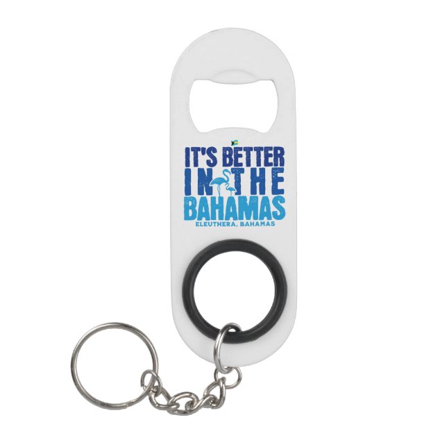 Bahamas Souvenir Geschenk : Eleuthera Bahamas Crui Mini Flaschenöffner (Vorderseite)