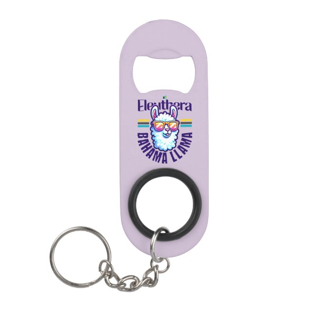 Bahamas Souvenir Geschenk : Eleuthera Bahamas Llam Mini Flaschenöffner (Vorderseite)