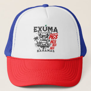 Bahamas Souvenir Geschenk: Exuma Bahamas Schwimmsc Truckerkappe