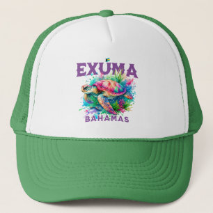 Bahamas Souvenir Geschenk: Exuma Bahamas Sea Turtl Truckerkappe