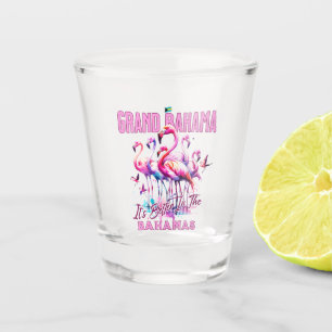 Bahamas Souvenir Geschenk: Grand Bahama Flamingo B Schnapsglas