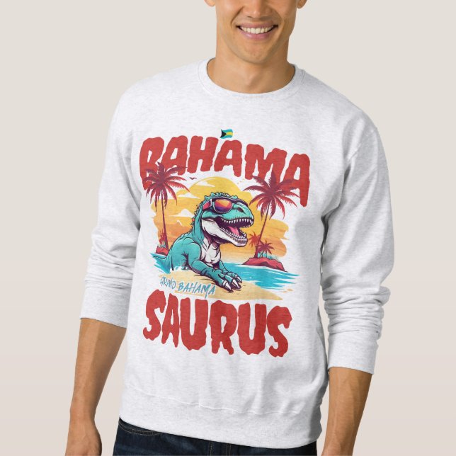 Bahamas Souvenir Geschenk: Grand Bahama Saurus T-R Sweatshirt (Vorderseite)