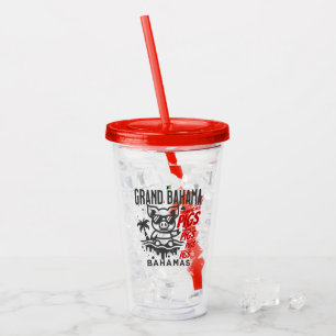 Bahamas Souvenir Geschenk: Grand Bahama Schwimmsch Acryltrinkbecher