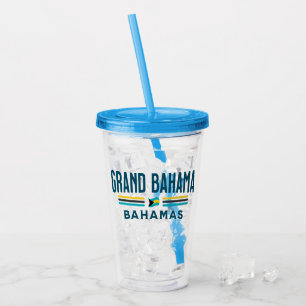 Bahamas Souvenir-Geschenk: Grand Bahama Unabhängig Acryltrinkbecher