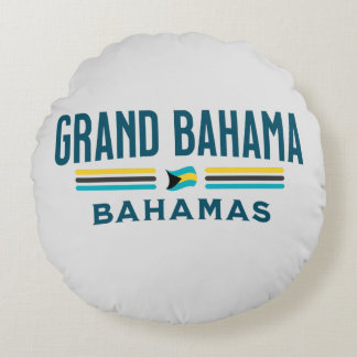 Bahamas Souvenir-Geschenk: Grand Bahama Unabhängig Rundes Kissen