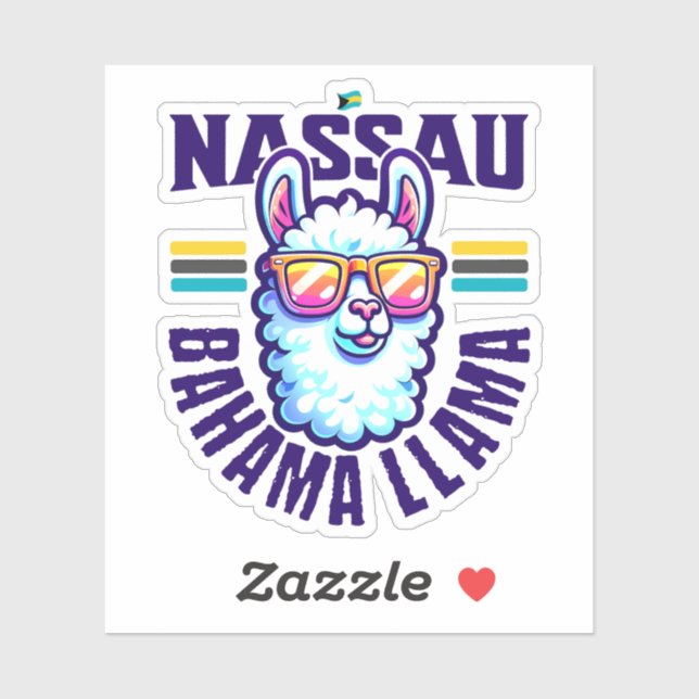 Bahamas Souvenir Geschenk: Nassau Bahamas Bahama L Aufkleber (Blatt)