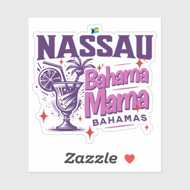 Bahamas Souvenir Geschenk: Nassau Bahamas Bahama M Aufkleber (Blatt)