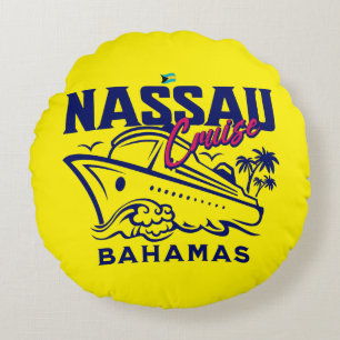 Bahamas Souvenir Geschenk : Nassau Bahamas Cruise Rundes Kissen