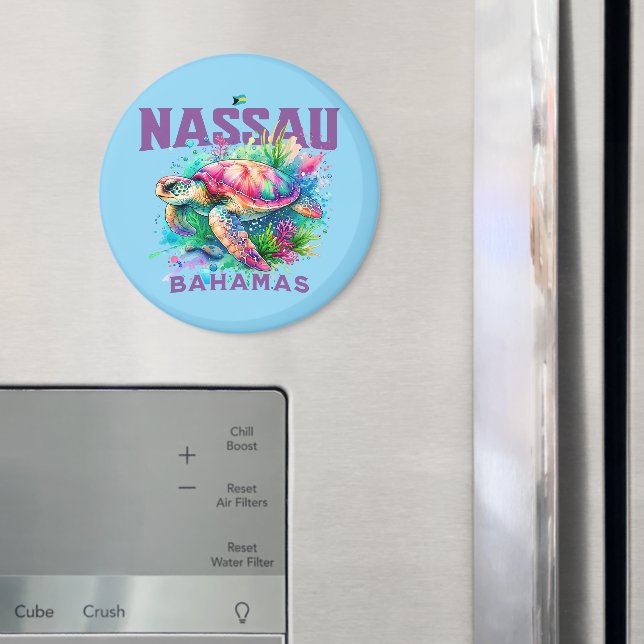 Bahamas Souvenir Geschenk: Nassau Bahamas Sea Turt Magnet (In Situ (Kühlschrank))