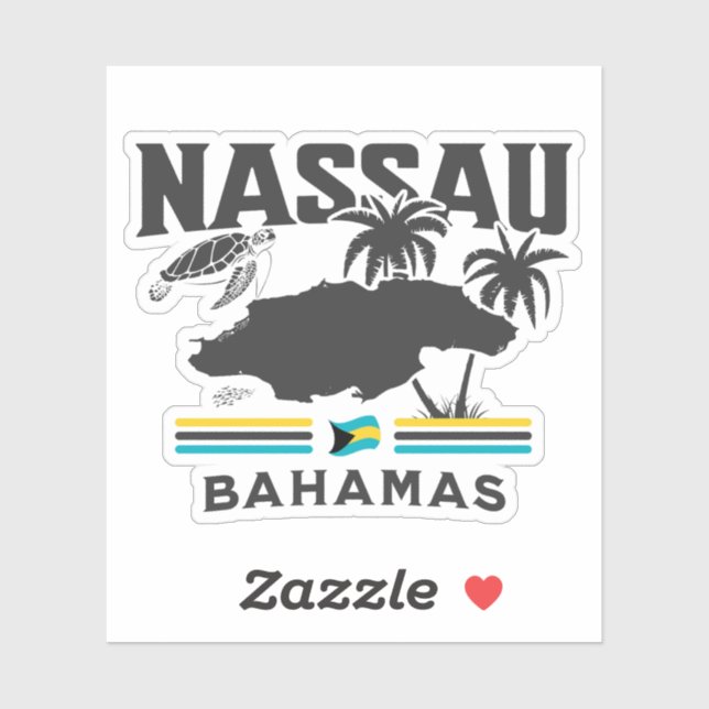 Bahamas Souvenir-Geschenk: Nassau Bahamas Unabhäng Aufkleber (Blatt)