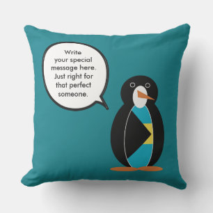 Bahamas sprechende Ms. Penguin Kissen