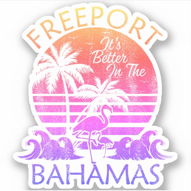 Bahamas Sticker Freeport Vacation Beach Cruise (Vorderseite)