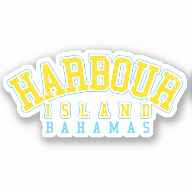 Bahamas Sticker Hafen Insel Urlaub Kreuzfahrt (Vorderseite)