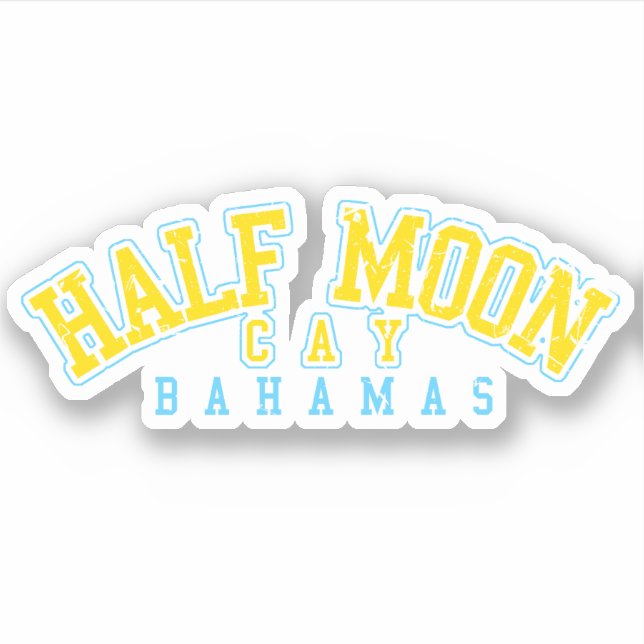 Bahamas Sticker Halbmond Cay Vacacation Cruise (Vorderseite)
