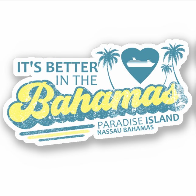 Bahamas Sticker Paradise Island (Vorderseite)