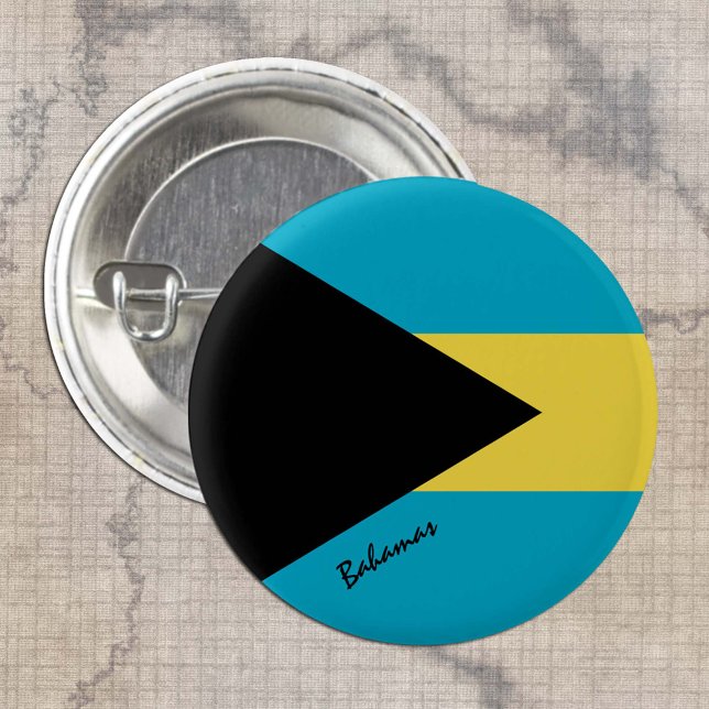 Bahamas-Taste, patriotische Bahamas-Flag-Mode Button (Von Creator hochgeladen)