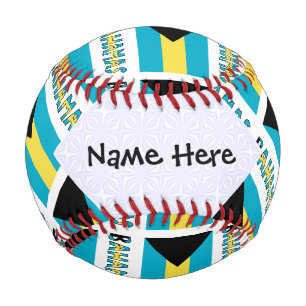 Bahamas und bahamaische Flagge mit Ihrem Namen gek Baseball