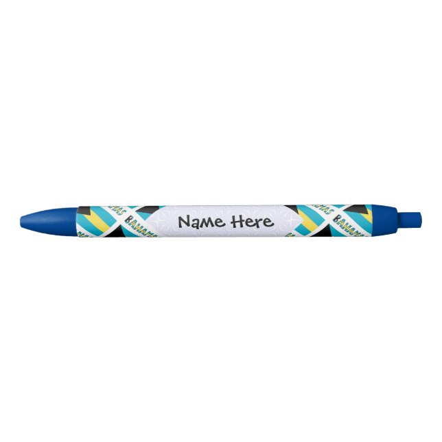 Bahamas und Bahamas Flagge Personalisiert geteert Kugelschreiber (Vorderseite)
