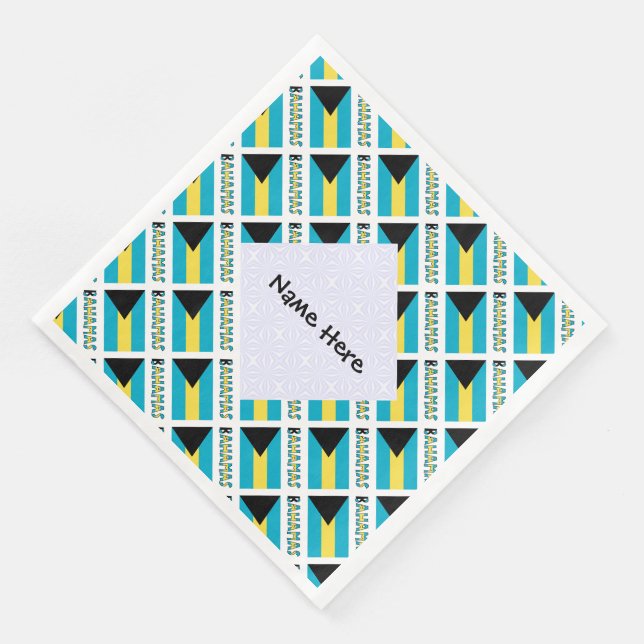 Bahamas und Bahamas Flagge Personalisiert geteert Serviette (Ecke)