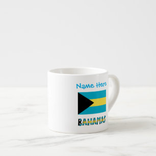 Bahamas und bahamianische Flagge mit Ihrem Namen Espressotasse