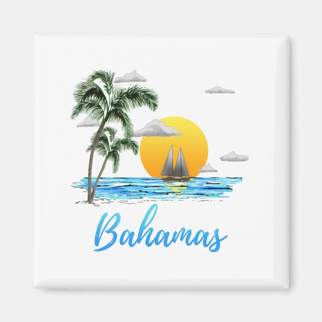 Bahamas Vacation Sailing Magnet (Vorne)
