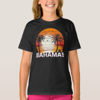 Bahamas Vintag Palm Trees Summer Beach