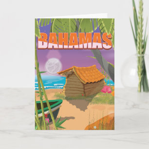 Bahamas Vintage Reiseplakat Feiertagskarte