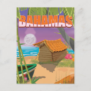 Bahamas Vintage Reiseplakat Postkarte