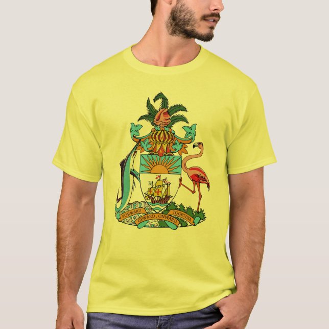 Bahamas-Wappen (Nassau, Freeport, West End) T-Shirt (Vorderseite)