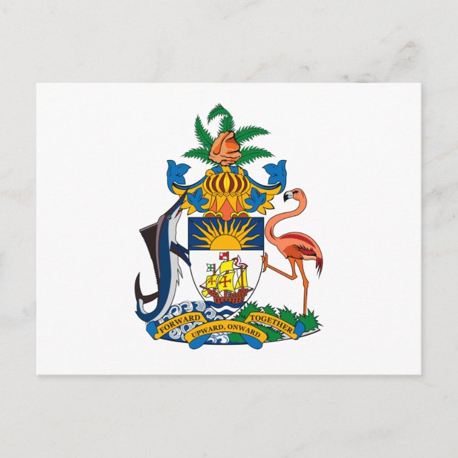 Bahamas-Wappen-Postkarte Postkarte (Vorderseite)