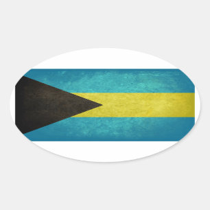 bahamianisch ovaler aufkleber