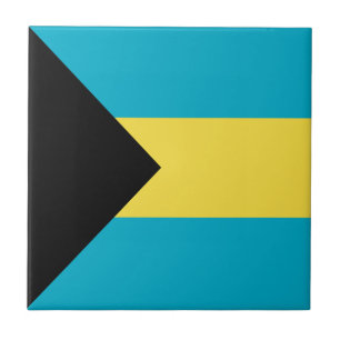 Bahamianische Flagge Fliese