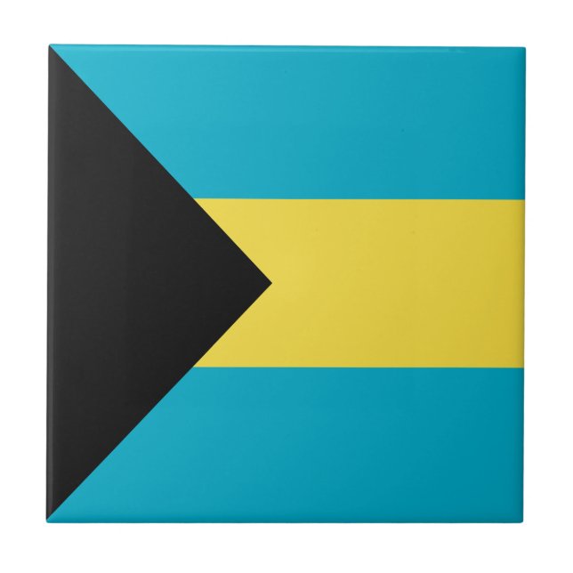 Bahamianische Flagge Fliese (Vorderseite)