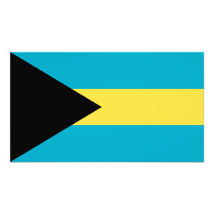 Bahamianische Flagge Fotodruck