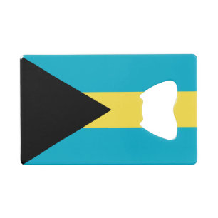 Bahamianische Flagge Geldbeutel Flaschenöffner