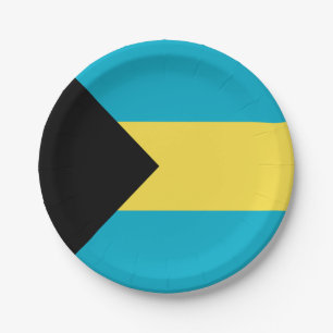 Bahamianische Flagge Pappteller