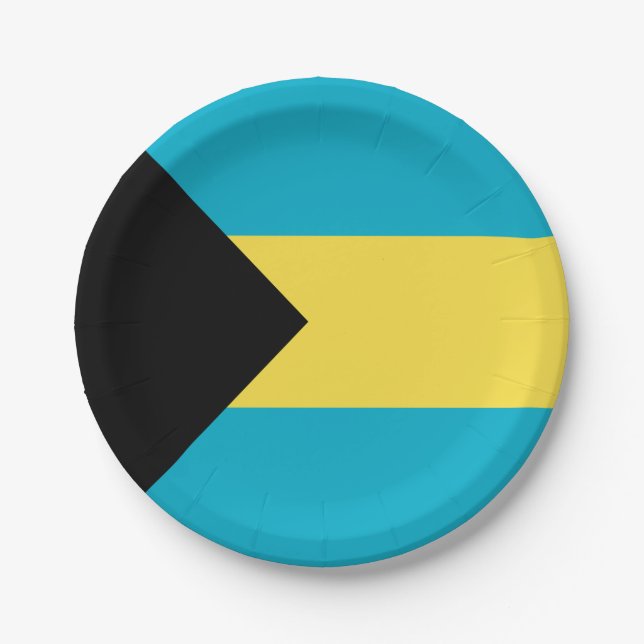 Bahamianische Flagge Pappteller (Vorderseite)