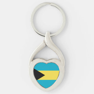 Bahamianische Flagge Schlüsselanhänger